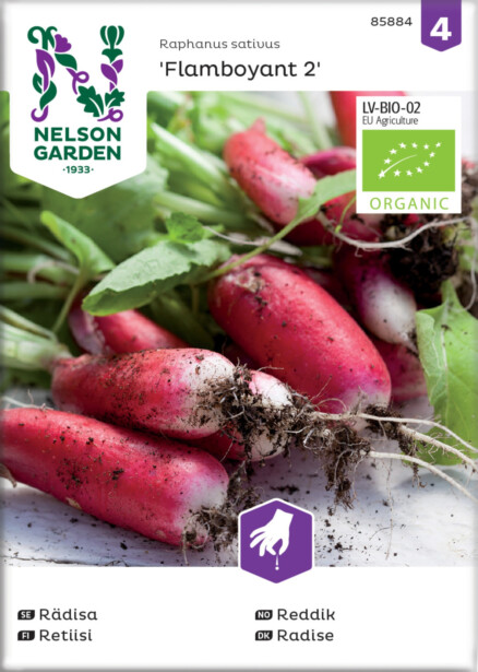 Retiisi siemen Nelson Garden Flamboyant 2 Organic