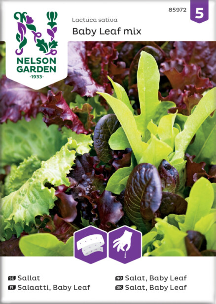 Salaattiseos siemen Nelson Garden Baby Leaf, kylvönauha
