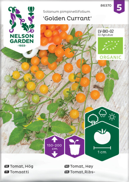 Tomaatti siemen Nelson Garden Golden Currant Organic