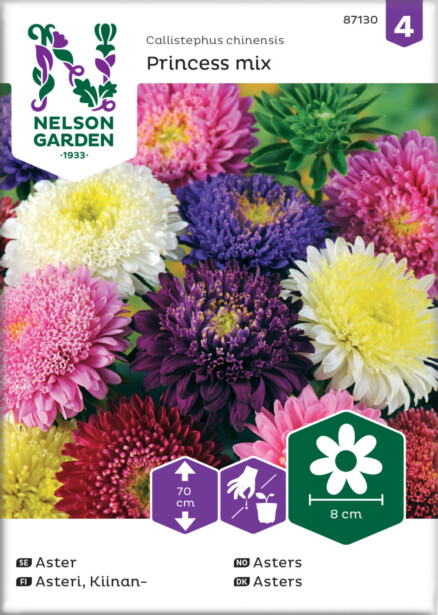 Kiinanasteri siemen Nelson Garden Princess, väriseos