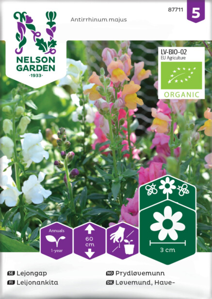 Leijonankita siemen Nelson Garden seos Organic
