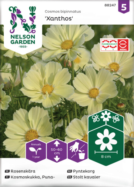 Punakosmoskukka siemen Nelson Garden Xanthos