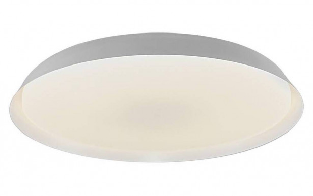 LED-plafondi Nordlux Piso, Ø365mm, valkoinen
