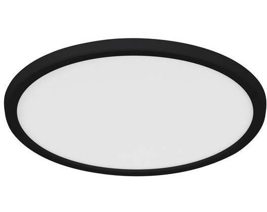 LED-plafondi Nordlux Oja, Ø294mm, IP54, 3000/4000K, musta