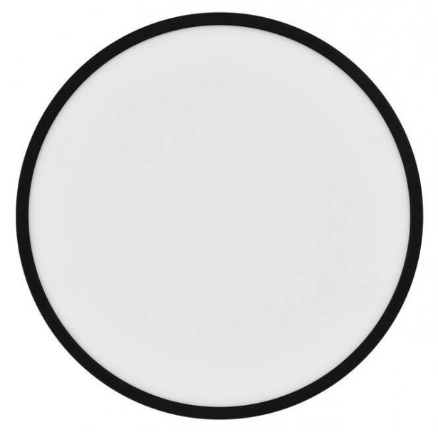 LED-plafondi Nordlux Oja, Ø424mm, IP54, 3000/4000K, musta