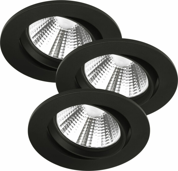 LED-alasvalosarja Nordlux Fremont, 3 kpl/pkt, 2700K, musta