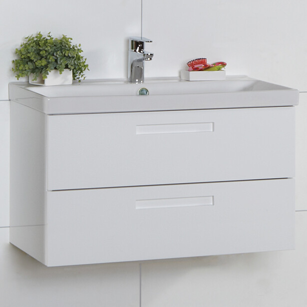 Allaskaappi Noro Relounge 800, kiiltävä valkoinen, 785x415x450mm, Verkkokaupan poistotuote