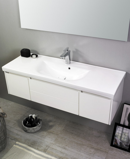 Kylpyhuonekaluste Noro Lifestyle Concept 1200, pesualtaalla ja laatikostoilla, matala