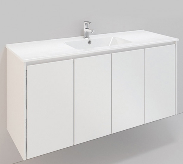 Kylpyhuonekaluste Noro Lifestyle Concept 1200, pesualtaalla, allaskaapilla ja sivukaapeilla, korkea