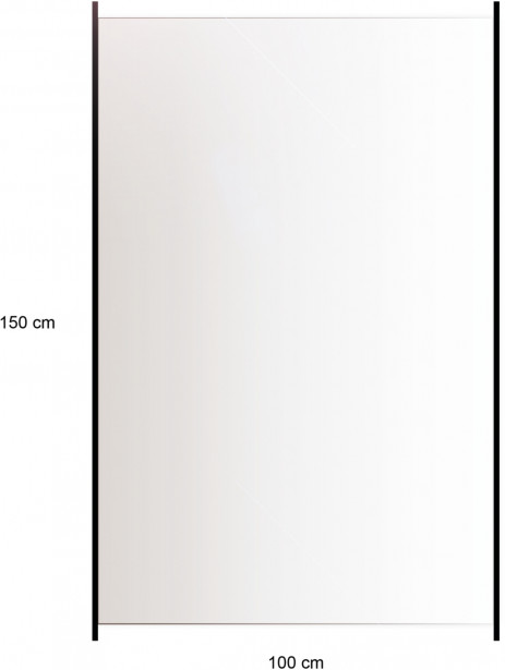 Lasikaidepaneeli Hortus alumiinitolpille, 150x100cm, kirkas lasi