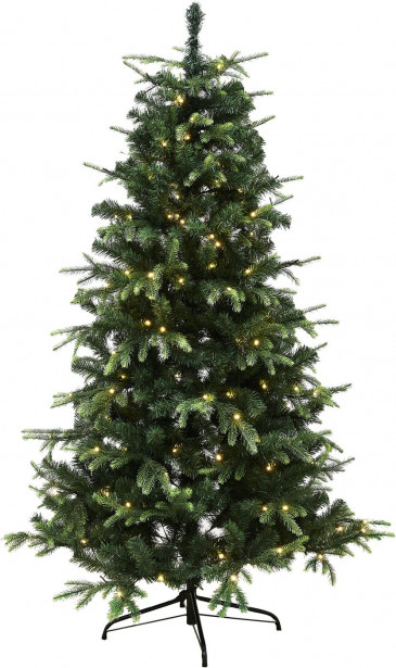Tekojoulukuusi Nordic Winter Viga, 200cm, PE/PVC, LED-valoilla