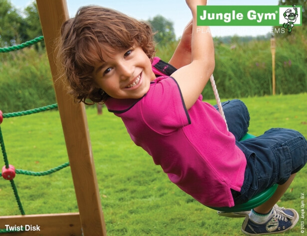 Leikkikeskuksen lisäosa Jungle Gym Twist Disc, vihreä
