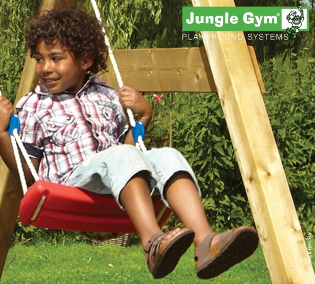 Keinuistuin Jungle Gym Swing, sis. köyden, punainen
