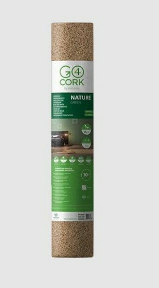Lattian alusmateriaali Orient Occident Amorim Go4Cork Nature 2mm korkki 10m²/rulla