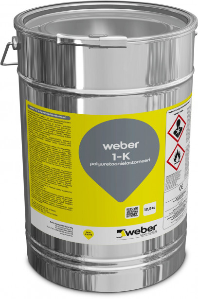 Polyuretaanielastomeeri Weber 1-K PUR 12,5 kg RAL7032