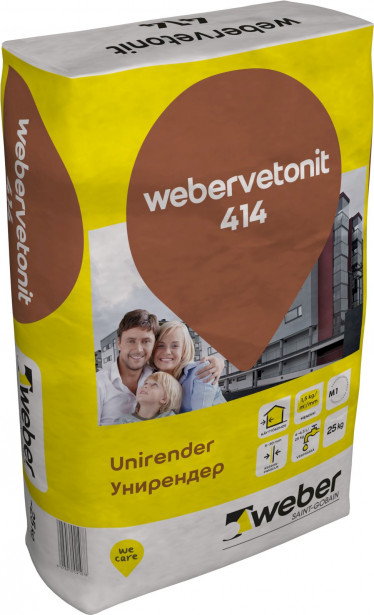 Kalkkisementtilaasti Weber Vetonit 414 Unirender 25 kg