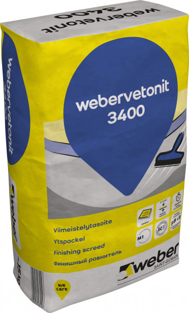 Viimeistelytasoite Weber Vetonit 3400, 15 kg