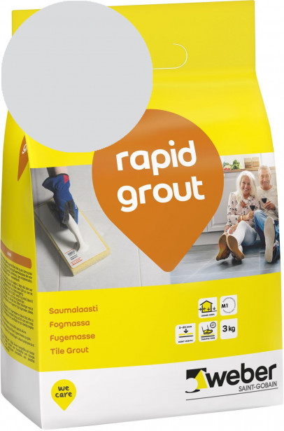 Saumalaasti Weber Rapid Grout, 13 Silver grey, 3 kg