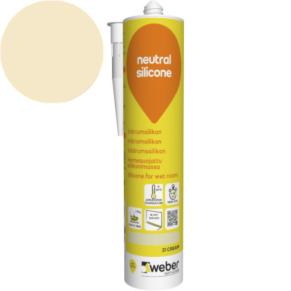 Silikonimassa Weber Neutral Silicone, 31 Cream, 310 ml