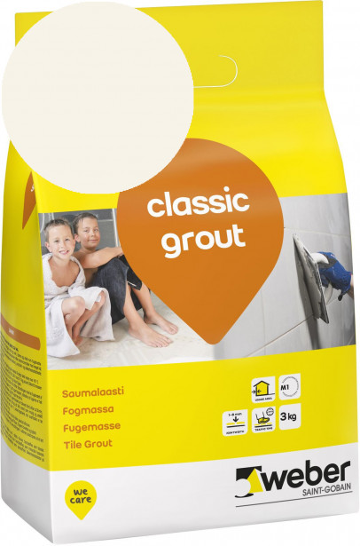 Saumalaasti Weber Classic Grout, 12 Marble, 3 kg