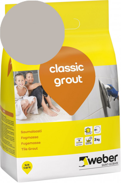 Saumalaasti Weber Classic Grout, 14 Smoke, 3 kg