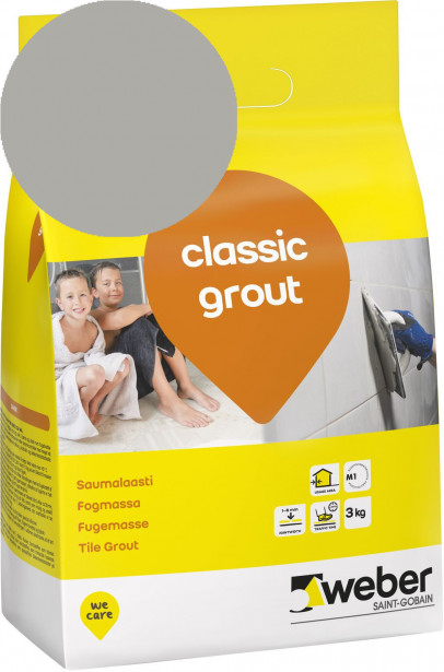 Saumalaasti Weber Classic Grout, 16 Grey, 3 kg