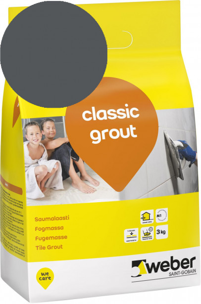 Saumalaasti Weber Classic Grout, 19 Anthracite, 3 kg