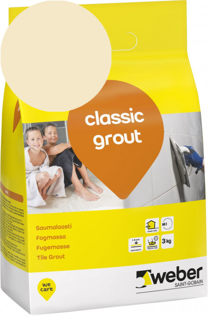 Saumalaasti Weber Classic Grout, 31 Cream, 3 kg