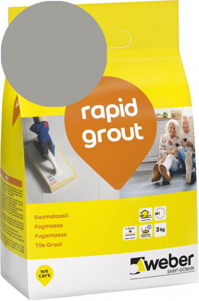 Saumalaasti Weber Rapid Grout, 15 Concrete, 3 kg