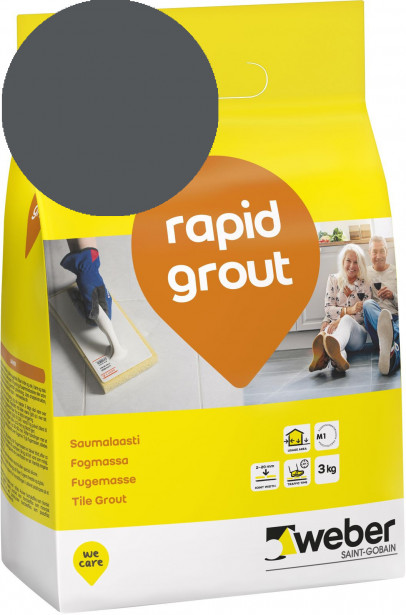 Saumalaasti Weber Rapid Grout, 19 Anthracite, 3 kg