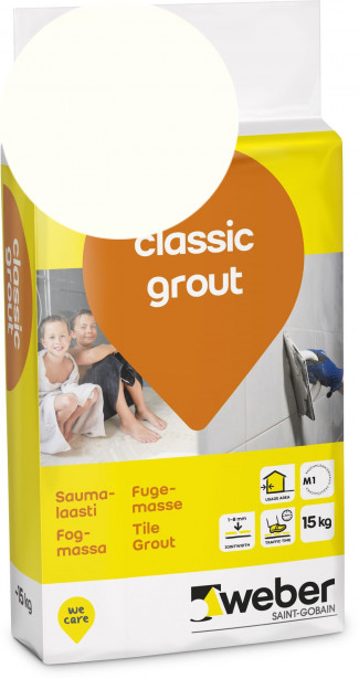 Saumalaasti Weber Classic Grout, 11 White, 15 kg