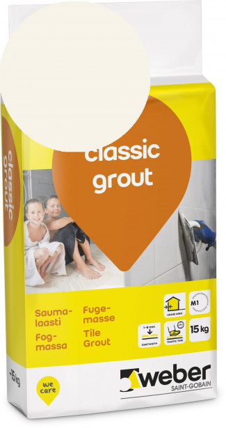 Saumalaasti Weber Classic Grout, 12 Marble, 15 kg