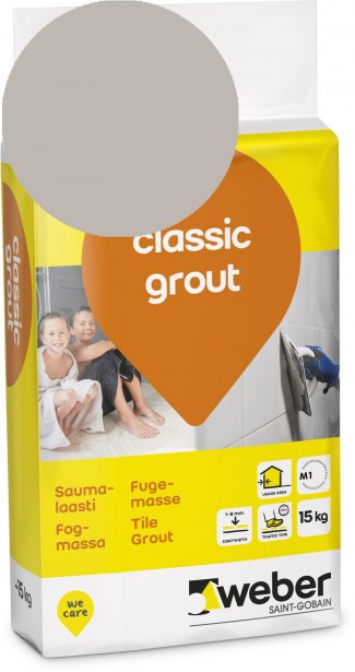 Saumalaasti Weber Classic Grout, 14 Smoke, 15 kg