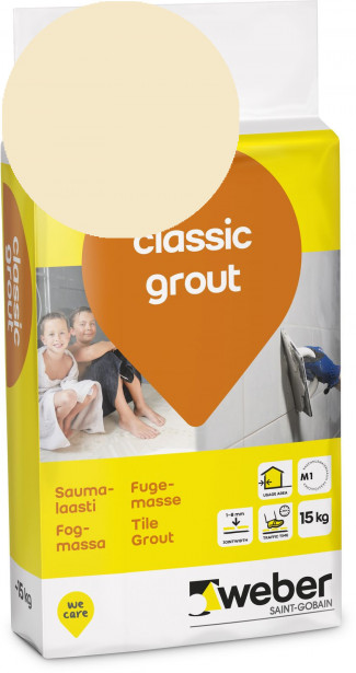 Saumalaasti Weber Classic Grout, 31 Cream, 15 kg