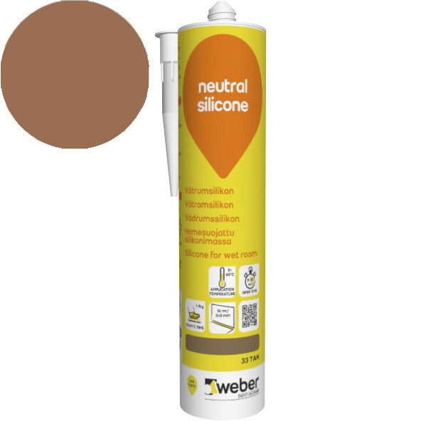 Silikonimassa Weber Neutral Silicone, 33 Tan, 310 ml