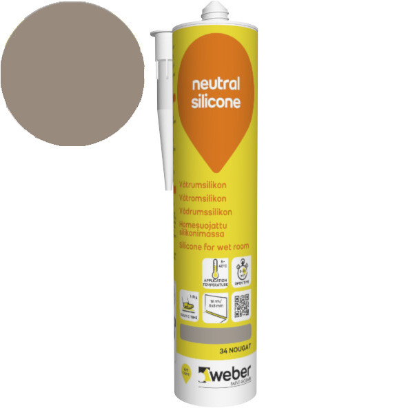 Silikonimassa Weber Neutral Silicone, 34 Nougat, 310 ml