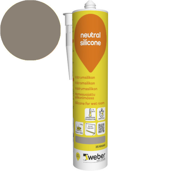 Silikonimassa Weber Neutral Silicone, 35 Khaki, 310 ml