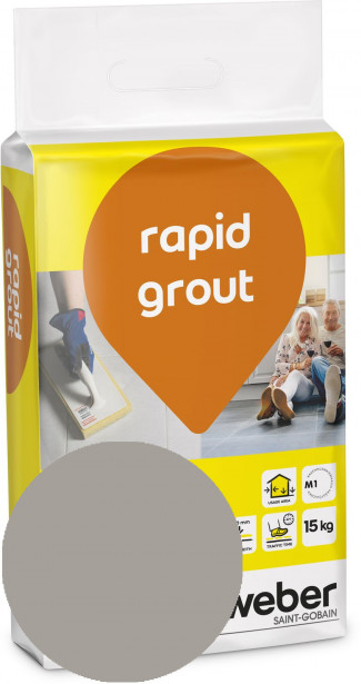 Saumalaasti Weber Rapid Grout, 17 Medium grey, 15 kg