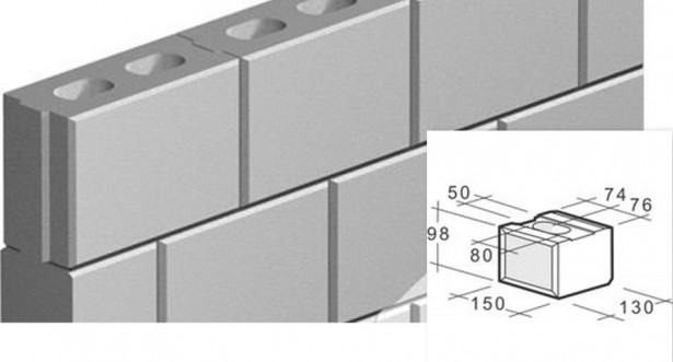 Viistetiili Kahi puolikas 150x130x98