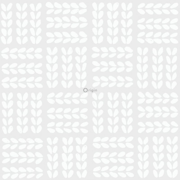 Tapetti Origin Hide & Seek 347502, 0,53x10,05m, valkoinen/hopea