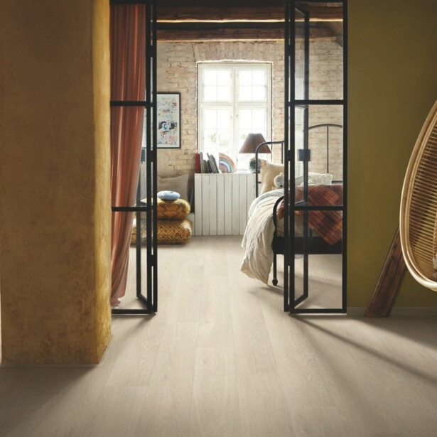 Vinyylilankku Pergo Lysefjord Pad Pro, Beige Washed oak, integroitu alusmateriaali