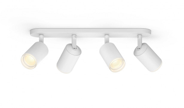 LED-spottivalaisin Philips Hue Fugato, bluetooth, 4x5.7W, IP20, GU10, 425x80x153mm, valkoinen