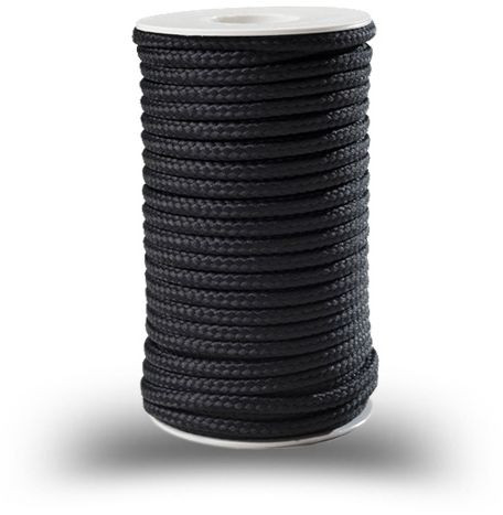 Polyesterinyöri Piippo, 5mm, musta, 17m