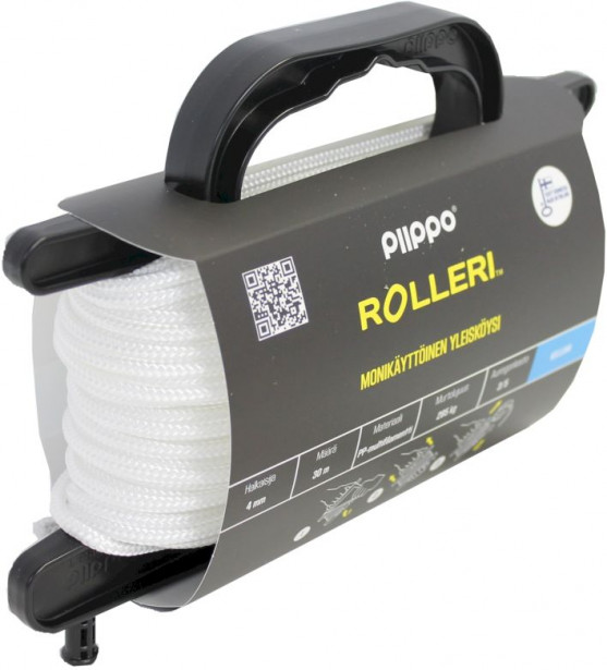 Rolleri Piippo PP-multifilamentti, 4mm x 30m, valkoinen