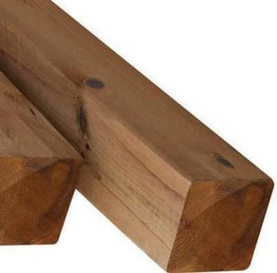 Liimapuutolppa AB Oiva, 90x90x3000mm, ruskea