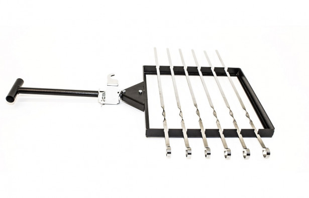 Grillivarrassetti Polar Metalli Saslik, 6 kpl, musta/teräs