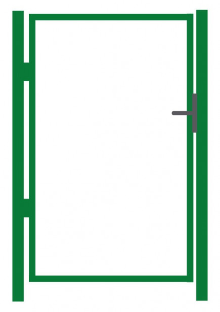 AB Polar käyntiportin runko, korkeus 175 cm, leveys 100 cm, vihreä