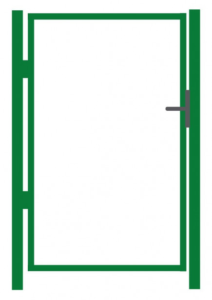 AB Polar käyntiportin runko, korkeus 200 cm, leveys 100 cm, vihreä