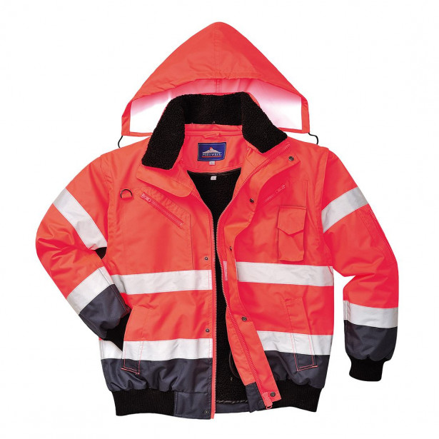 Bombertakki Portwest C465 Hi-Vis 300D, punainen/sininen