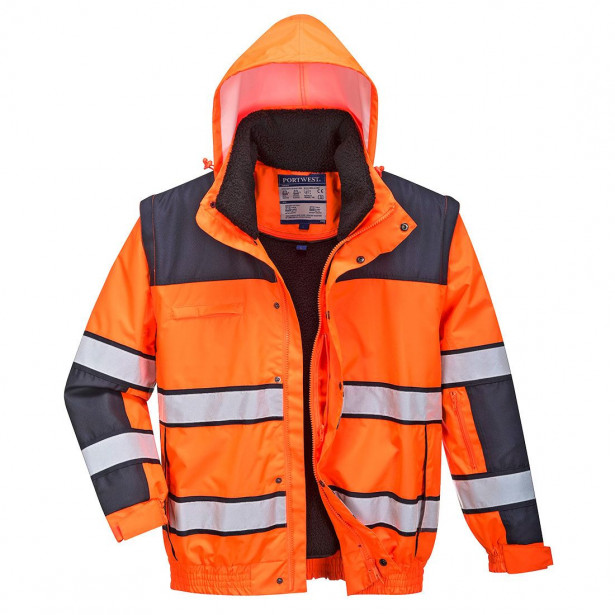 Bombertakki Portwest C466 Hi-Vis 300D, oranssi/sininen